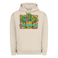 Pigment French Oak hello summer pineapple Urban Hoodie - BarkalooDesign
