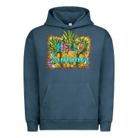 Pigment Midnight Navy hello summer pineapple Urban Hoodie - BarkalooDesign