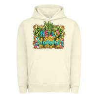 Pigment Pistachio hello summer pineapple Urban Hoodie - BarkalooDesign