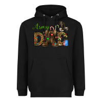 Black Christmas Army Dad Heavyweight Hoodie - NancyCooperArtShop