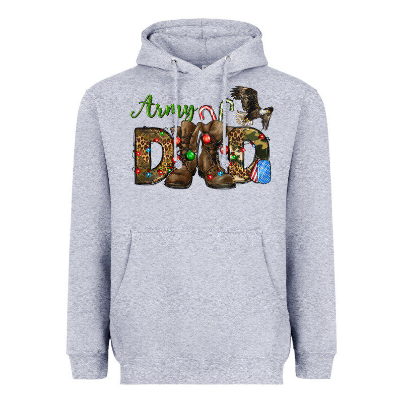 Christmas Army Dad Heavyweight Hoodie by NancyCooperArtShop | Teevron