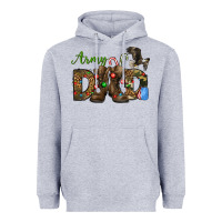 Heather Grey Christmas Army Dad Heavyweight Hoodie - NancyCooperArtShop
