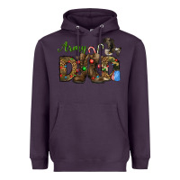 Plum Christmas Army Dad Heavyweight Hoodie - NancyCooperArtShop