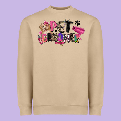 Pet Groomer Heavyweight Sweatshirt Designed By Zillion Design Studio