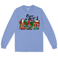 Colony Blue cinco de mayo mexican flag gnomes Long Sleeve Tee - RacoonDesign