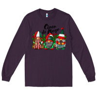Plum cinco de mayo mexican flag gnomes Long Sleeve Tee - RacoonDesign