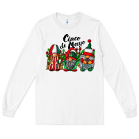 White cinco de mayo mexican flag gnomes Long Sleeve Tee - RacoonDesign