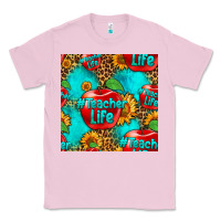 Bubblegum Pink teacher apple seamless pattern Classic Tee - HRA Design Shop