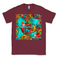 Burgundy teacher apple seamless pattern Classic Tee - HRA Design Shop