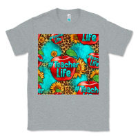 Heather Grey teacher apple seamless pattern Classic Tee - HRA Design Shop
