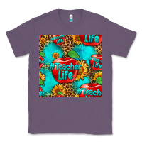 Lavender teacher apple seamless pattern Classic Tee - HRA Design Shop