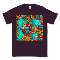 Plum teacher apple seamless pattern Classic Tee - HRA Design Shop
