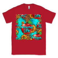Red teacher apple seamless pattern Classic Tee - HRA Design Shop