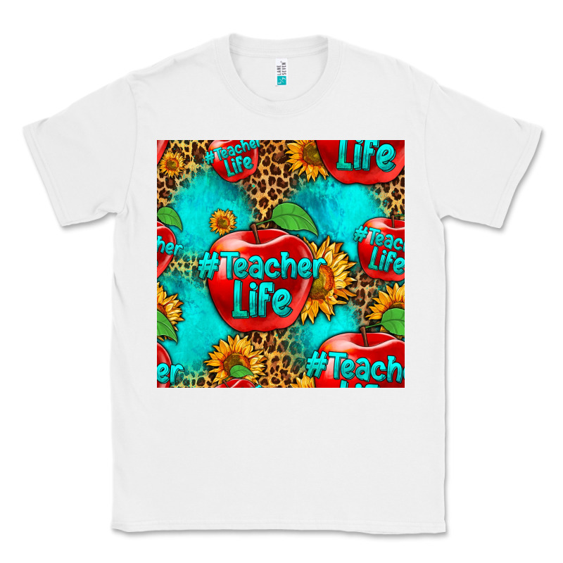 Teacher Apple Seamless Pattern Classic Tee by HRA Design Shop | Teevron
