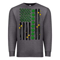 Charcoal Heather shamrock usa flag Premium Sweatshirt - MaliasSmallBusiness