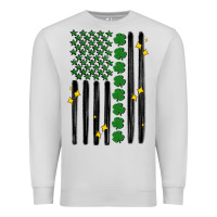 Dove Grey shamrock usa flag Premium Sweatshirt - MaliasSmallBusiness