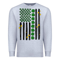 Heather Grey shamrock usa flag Premium Sweatshirt - MaliasSmallBusiness