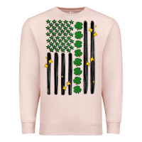 Pale Pink shamrock usa flag Premium Sweatshirt - MaliasSmallBusiness