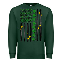 Sports Green shamrock usa flag Premium Sweatshirt - MaliasSmallBusiness