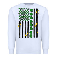 White shamrock usa flag Premium Sweatshirt - MaliasSmallBusiness