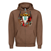 Chestnut bullskull christmas Zipper Hoodie - JahusDesignShop