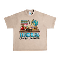 French Oak teachers change the world Urban Heavy Tee - BarkalooDesign