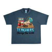 Midnight Navy teachers change the world Urban Heavy Tee - BarkalooDesign