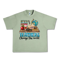 Oil Green teachers change the world Urban Heavy Tee - BarkalooDesign