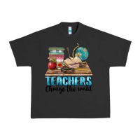 Pigment Black teachers change the world Urban Heavy Tee - BarkalooDesign