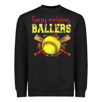Black busy raising ballers softball Heavyweight Sweatshirt - texasbilliewilder