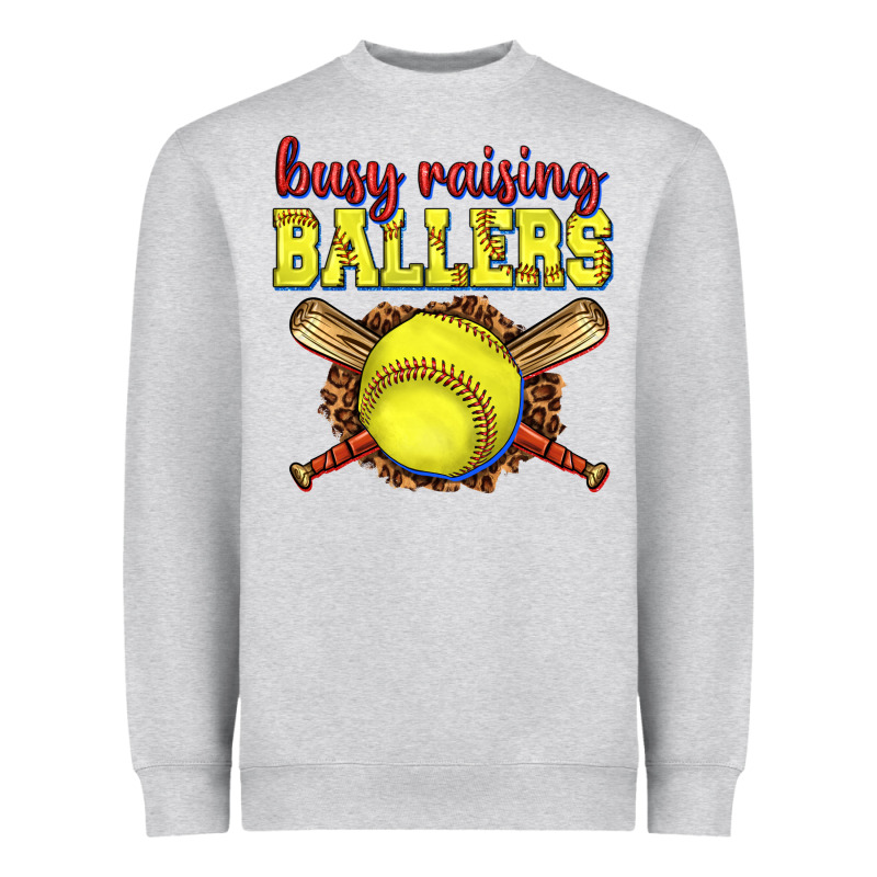 Busy Raising Ballers Softball Heavyweight Sweatshirt by texasbilliewilder | Teevron