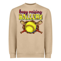 Mushroom busy raising ballers softball Heavyweight Sweatshirt - texasbilliewilder