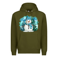 Winter Snowman Premium Hoodie | Teevron