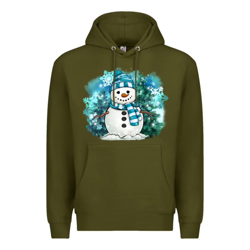 Winter Snowman Premium Hoodie by MaliasSmallBusiness | Teevron