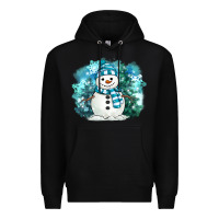 Black winter snowman Premium Hoodie - MaliasSmallBusiness