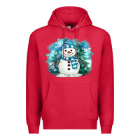 Cardinal winter snowman Premium Hoodie - MaliasSmallBusiness