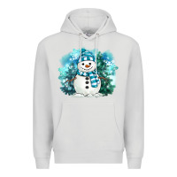 Dove Grey winter snowman Premium Hoodie - MaliasSmallBusiness