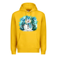 Lemon winter snowman Premium Hoodie - MaliasSmallBusiness