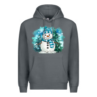 Rock winter snowman Premium Hoodie - MaliasSmallBusiness