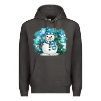 Smoke winter snowman Premium Hoodie - MaliasSmallBusiness