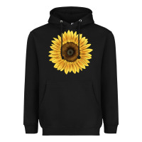 Black giganteus sunflower Heavyweight Hoodie - LillyAllenDesigns