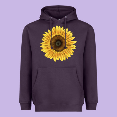 Giganteus Sunflower Heavyweight Hoodie Designed By Lillyallendesigns
