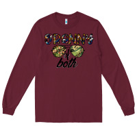 Burgundy granny of both Long Sleeve Tee - CowhideDigitalArt