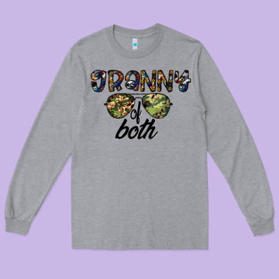 Granny Of Both Long Sleeve Tee Designed By Cowhidedigitalart