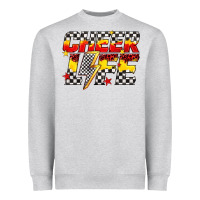Heather Grey cheer life Heavyweight Sweatshirt - texasbilliewilder