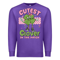 Purple cutest clover in the patch Premium Sweatshirt - MaliasSmallBusiness