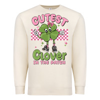 Sandshell cutest clover in the patch Premium Sweatshirt - MaliasSmallBusiness