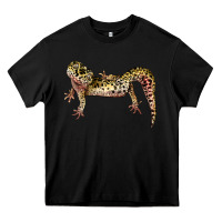 Black Gecko Lizard Illustrations Heavy Core Tee - LillyAllenDesigns