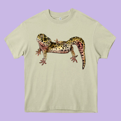 Gecko Lizard Illustrations Heavy Core Tee Designed By Lillyallendesigns