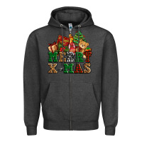 Charcoal Heather merry xmas with christmas Zipper Hoodie - AdoDesignShop